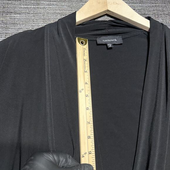 R&M Richards Women's M Black Sheer Cardigan Made in USA - Picture 7 of 13